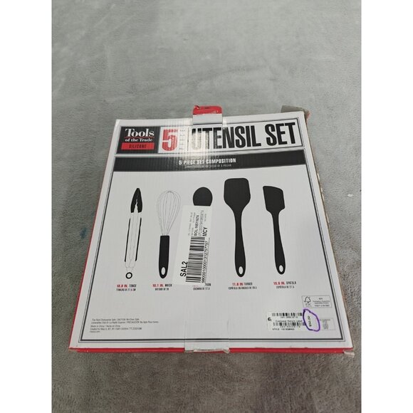 Tools of the Trade 5-Piece Blue Silicone Kitchen Utensil Set – New in Box - Picture 4 of 5